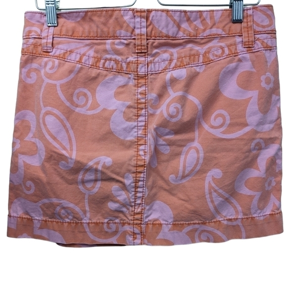 Gap Retro Hawaiian Floral Print Mini Skirt Sz 6 - Picture 2 of 11